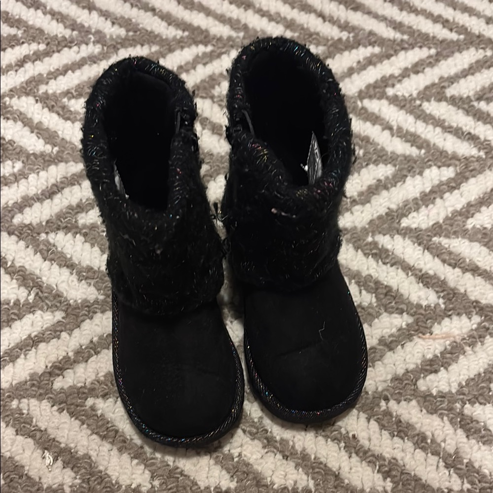 Black Knit Boots